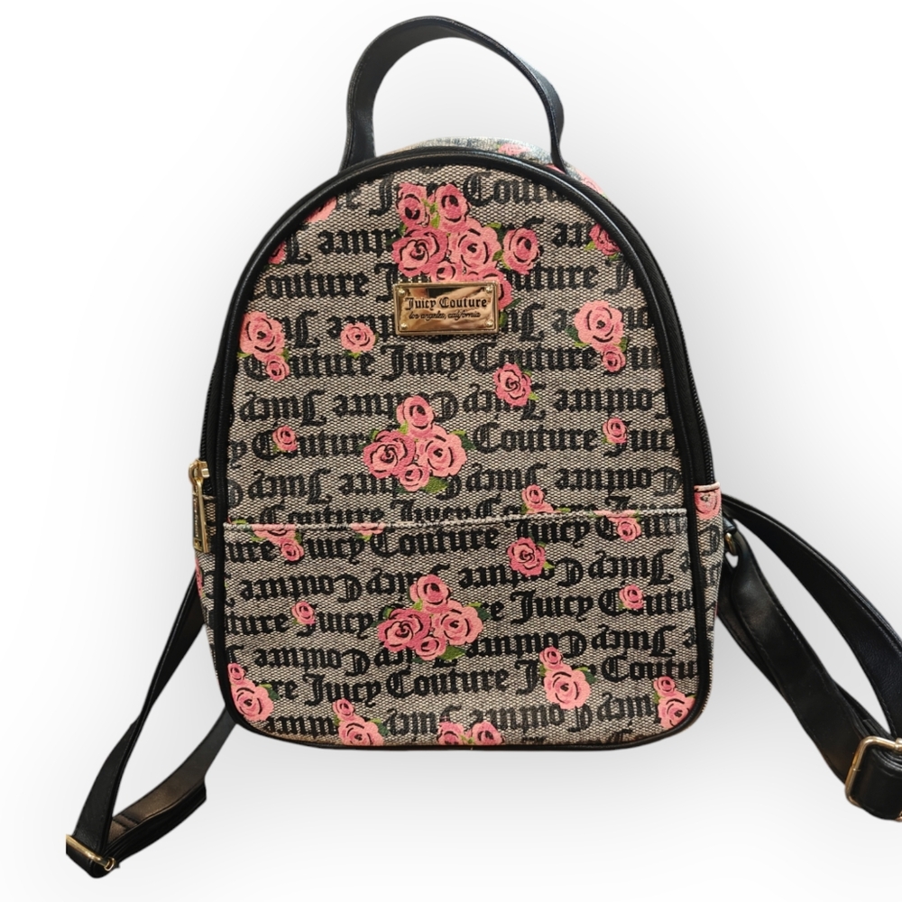 Juicy Couture Pink Bloom Mini Backpack Purse EUC